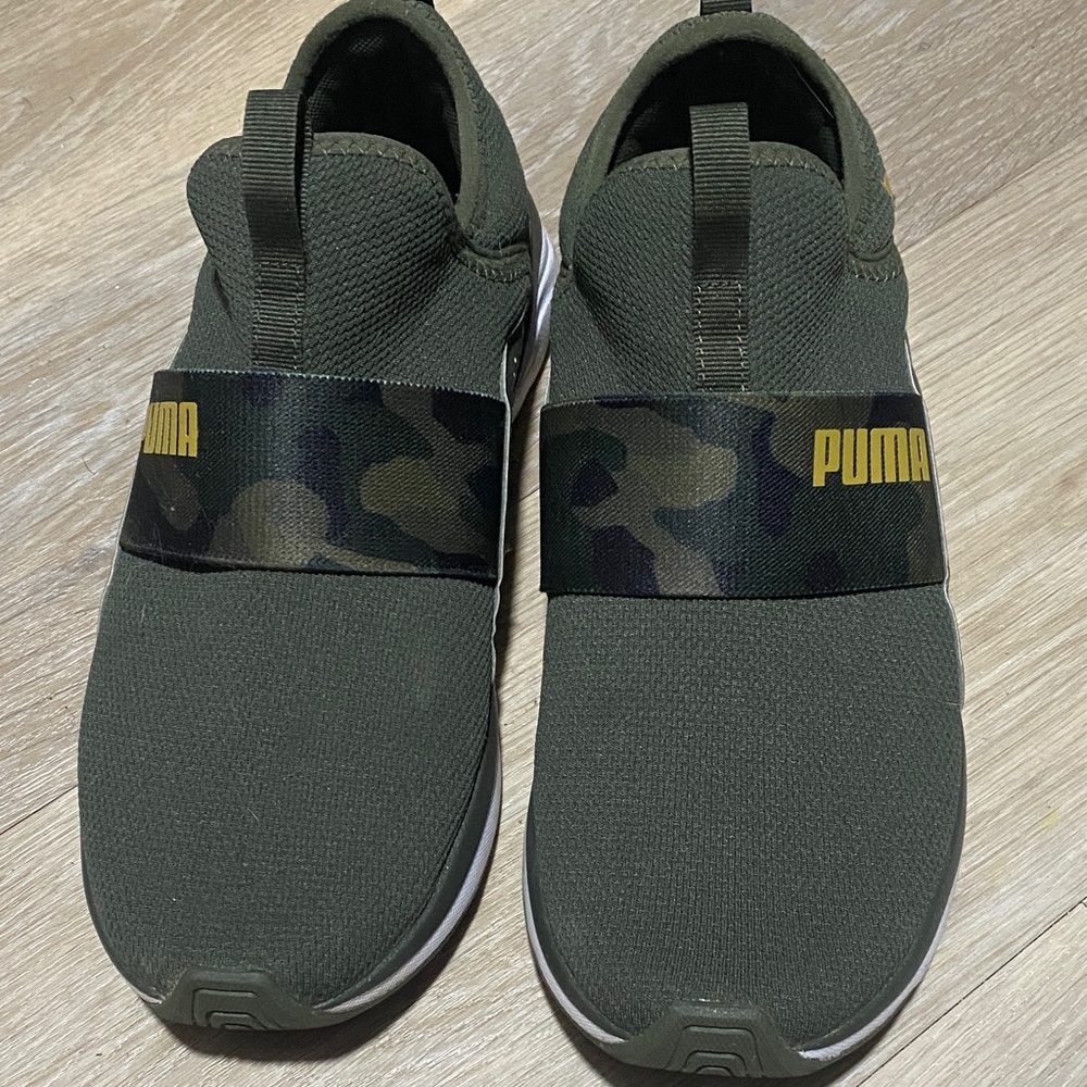Puma Green Slip-On Sneakers